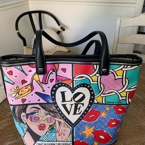 Brighton Pop Art Tote with Love Design